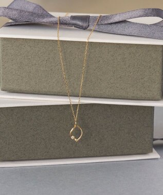 Phoebe 【K10】リーフィーダイヤモンドネックレス/全長:40cm ゴールド