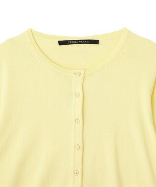 YECCA VECCA シアーMIXカーディガン Off White