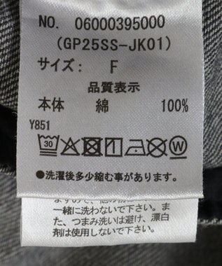 Green Parks ・ＤＯＵＢＬＥ　ＦＬＡＧＳ　フリルカラーＧジャン Black