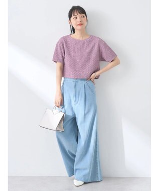 earth music&ecology ホイップ風ジャガードプルオーバー Pink