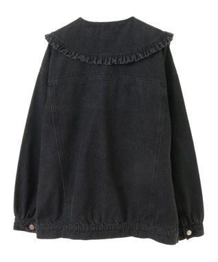 Green Parks ・ＤＯＵＢＬＥ　ＦＬＡＧＳ　フリルカラーＧジャン Black