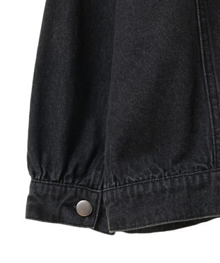 Green Parks ・ＤＯＵＢＬＥ　ＦＬＡＧＳ　フリルカラーＧジャン Black