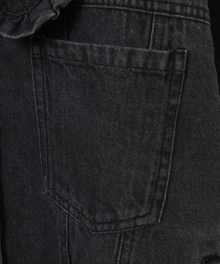 Green Parks ・ＤＯＵＢＬＥ　ＦＬＡＧＳ　フリルカラーＧジャン Black