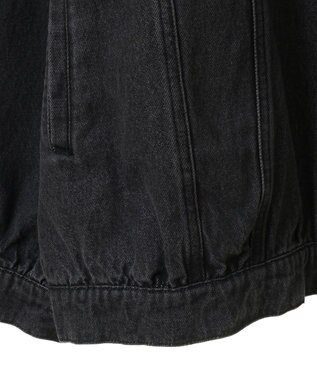 Green Parks ・ＤＯＵＢＬＥ　ＦＬＡＧＳ　フリルカラーＧジャン Black