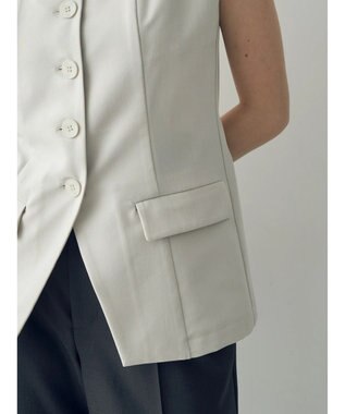 YECCA VECCA リネンライクビスチェベスト Light Beige