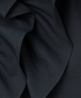 #Newans ラッフルフリルブラウス ネイビー