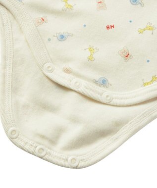 MIKI HOUSE HOT BISCUITS 【70-90cm】 長袖ボディシャツ２枚セット(かぶり仕様) マルチ