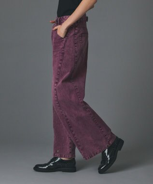 GRACE CONTINENTAL ラップ2wayデニムパンツ ボルドー