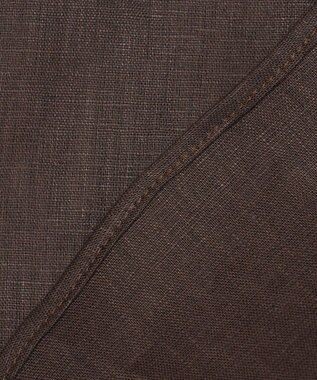23区 【エステータ】チンツリネン ペプラム ブラウス ダークブラウン系