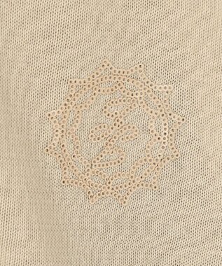 自由区 S 【カタログ掲載・洗える】エンブレムニット カーディガン ベージュ