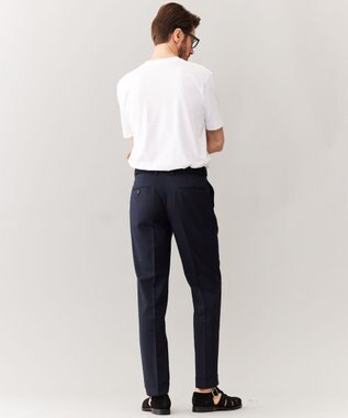 GOTAIRIKU ロングセラー【洗える/折り目加工/シワになりにくい/ウエストアジャスター】ウォッシャブル サマーウール100％パンツ_限定色(ノータック)23/24年モデル ネイビー系8