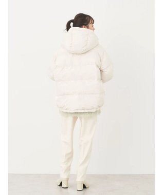 earth music&ecology フーディー中綿ブルゾン Ivory