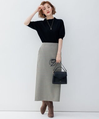 23区 スプリットレザーショルダー バッグ ブラック系