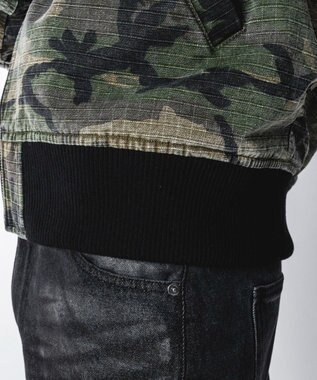 WEGO 【ユニセックス着用ITEM】リップストップフードブルゾン 柄1