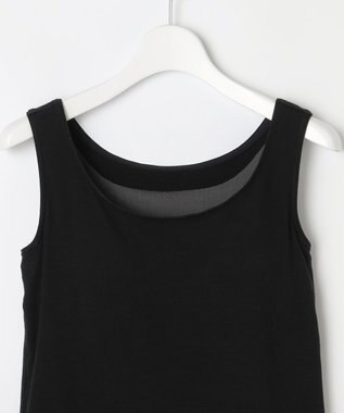 自由区 L 【ワコールコラボ】【洗える】カップイン タンクトップ ブラック