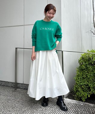 UNFILO スウェットライクロゴニット グリーン