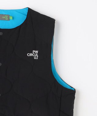 PW CIRCULUS 【撥水加工 / ストレッチ】【MEN】キルティング中綿インナーベスト ゴルフ ブラック系