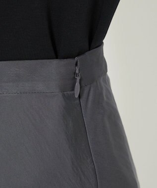 uncrave 【洗える】サテン フレアスカート（uncrave STANDARD） スレート