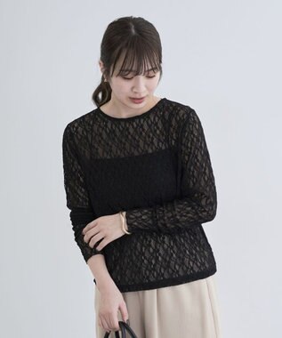 Green Parks レースプルオーバー Black