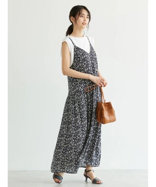 AMERICAN HOLIC ティアードギャザーキャミワンピース Navy