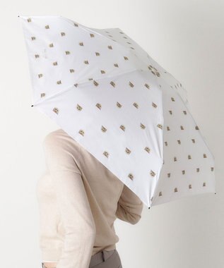 MOONBAT 【UVカット/コンパクト】ポール & ジョー (PAUL & JOE ACCESSOIRES) 折りたたみ雨傘 ドットヌネット ホワイト