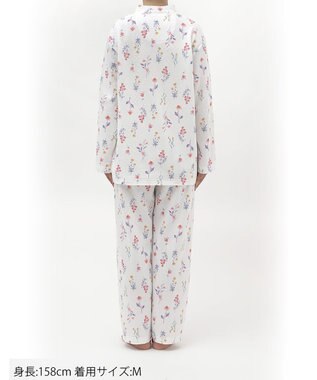 Wing パジャマ 綿混(本体) あったか 冬 長袖 長ズボン レディース EP6021 ウイング／ワコール ホワイト