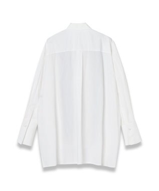 JOSEPH 【洗える】ポプリンカラーブロック　リラックスブラウス B&W Quail