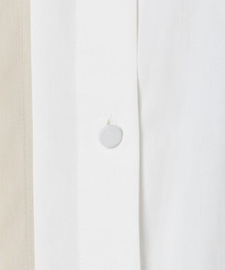 JOSEPH 【洗える】ポプリンカラーブロック　リラックスブラウス B&W Quail