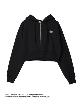Green Parks ■別注　ＬＯＶＥ　ＢＯＡＴ　ショートＺＩＰパーカー Black