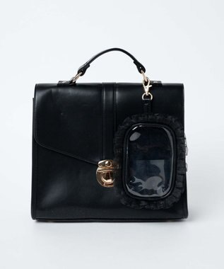 WEGO 【痛バ＆推し活グッズ】レターフラップ痛ショルダー ブラック