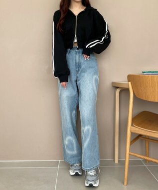 WEGO Wジップショートパーカー ブラックその他