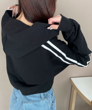 WEGO Wジップショートパーカー ブラックその他