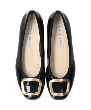 Bridget Birkin 【Bridget Birkin Walk】メタルバックルウォーキングパンプス ブラックエナメル