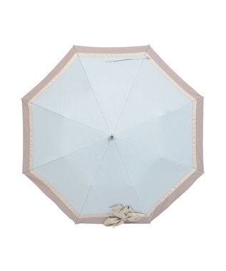 MOONBAT 【遮光/晴雨兼用日傘】LANVIN en Bleu (ランバン オン ブルー)ビジューリボン 遮熱 UV 折りたたみ傘 楽折 ミントグリーン