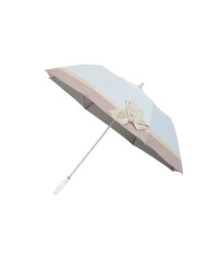 MOONBAT 【遮光/晴雨兼用日傘】LANVIN en Bleu (ランバン オン ブルー)ビジューリボン 遮熱 UV 折りたたみ傘 楽折 ミントグリーン