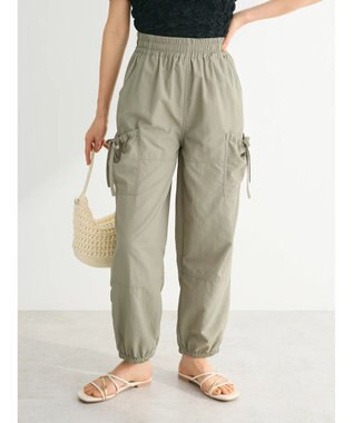 Green Parks ・ＥＬＥＮＣＡＲＥ　ＤＵＥリボンポケットカーゴパンツ Light Khaki