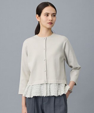 自由区 【SHIHOさん着用】ジャカードコンビ カーディガン