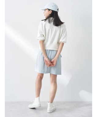 earth music&ecology ハーフジップショートプルオーバー Off White