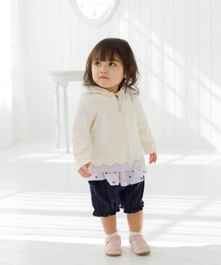 組曲 KIDS 【80-90㎝】LOVE Parent パーカー オフホワイト系