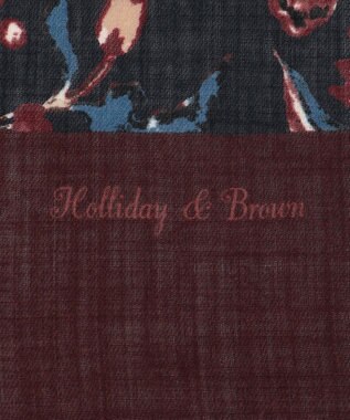 JOSEPH ABBOUD 【イタリアHolliday&Brown社製】フラワーパターン ストール ワイン系7