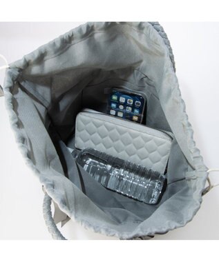 UNBILLION カシュカシュ cachecache / 下がりグログラン柄編みトート カゴバッグ GY