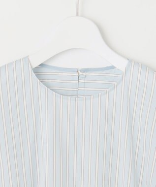 自由区 【洗える】SOMELOSチュニック ブラウス サックスストライプ