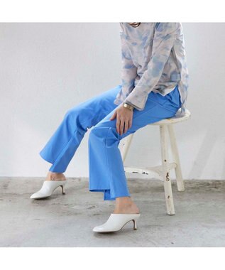 MODE ET JACOMO <MODE ET JACOMO>オブリークトゥミュールパンプス ホワイト