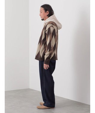 CRAFT STANDARD BOUTIQUE 【男女兼用】アーガイル柄カーディガン Dark Brown