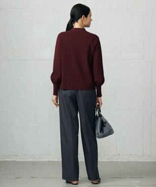 自由区 S 【カタログ掲載】ウールライクストレッチワイド パンツ チャコールグレー