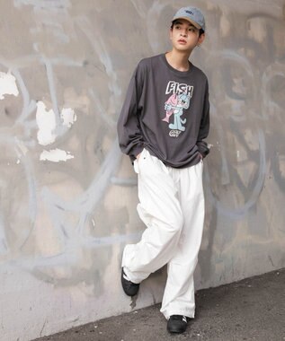 WEGO 【ユニセックス着用ITEM】アニマルキャラBIG　T（LS） スミクロ