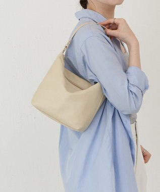 russet ソフトレザーシンプルショルダーバッグ (CE-1328-WEB) CreamBE