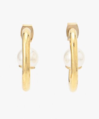 ANY 【WEB限定】ドロップパールピアス（両耳用） ゴールド系