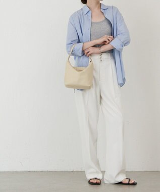 russet ソフトレザーシンプルショルダーバッグ (CE-1328-WEB) CreamBE