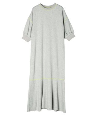 Green Parks ・Ｐｅｔｉｔ　Ｆｌｅｕｒ　カラーｓｔウラケワンピース Gray Mixture